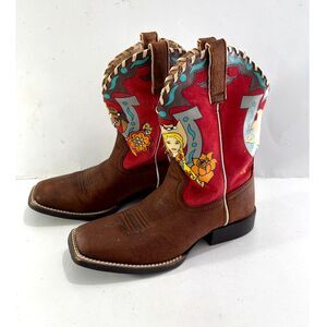 Ariat leather boots 4 LR advance cushioner VTG west country barbie women 6.5/7